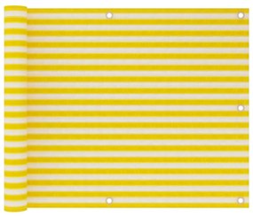 Διαχωριστικό Βεράντας Κίτρινο / Λευκό 75 x 300 εκ. από HDPE - Πολύχρωμο