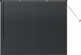 vidaXL Βενετσιάνικες Ρόδες Μαύρο 130 x 155 εκ Αλουμίνιο