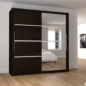 Ντουλάπα Δίφυλλη Ilona Σοκολά 180x61x216εκ MDF TO-ILO180W