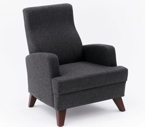 Πολυθρόνα Ανθρακί ALY 87x76x91