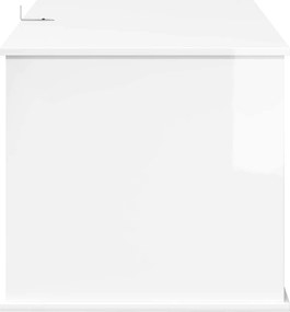 vidaXL Σπίτι Γάτας Λαμπερό Λευκό 85 x 55 x 50 εκ. Επεξεργασμένο ξύλο