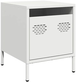 vidaXL Κομοδίνα 2 τεμάχια Λευκό 35x39x43,5 cm Ατσάλι