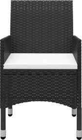 vidaXL Σετ Τραπεζαρίας Κήπου 5 Τεμαχίων Μαύρο