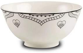 Μπωλ Δημητριακών Maya 10-099-355 Φ15,5x7cm 650ml White-Black Nava Porcelain