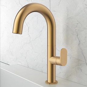 Orabella Oval 10468 Brushed Gold PVD - Μπαταρία νιπτήρα