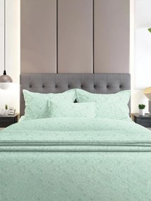 Σετ Σεντόνια Flannel 2040 Aqua Διπλό με λάστιχο (150x205+30)