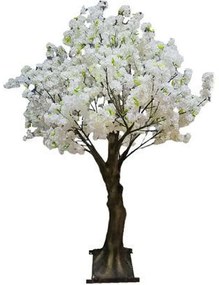 Τεχνητό Δέντρο Άνθη Ροδακινιάς NP0043_210 Ύψος 210cm White-Brown New Plan Πλαστικό, Ύφασμα