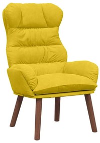 vidaXL Χαλαρωτική Πολυθρόνα Κίτρινο 69 x 74 x 93 εκ. Βελούδο