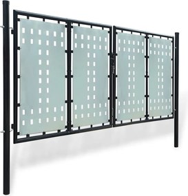 vidaXL Πόρτα με Μονή Πόρτα Μαύρη 300x125 εκ.