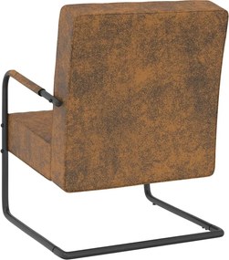 vidaXL Καρέκλα «Πρόβολος» Καφέ Υφασμάτινη