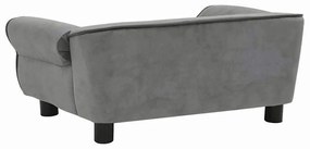 vidaXL Καναπές - Κρεβάτι Σκύλου Σκούρο Γκρι 72 x 45 x 30 εκ. Βελουτέ