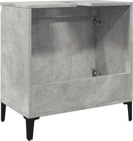 vidaXL Ντουλάπι Νιπτήρα Γκρι Σκυρ. 58x33x60 εκ. Επεξεργασμένο Ξύλο