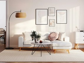 Γωνιακός Καναπές Seattle K120, Δρυς, Beige, 220x160x85cm, Πόδια: Ξύλο | Epipla1.gr