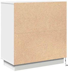 vidaXL Κομοδίνο με συρτάρι Λευκό 71 x 34.5 x 75 εκ. Επεξεργασμένο ξύλο