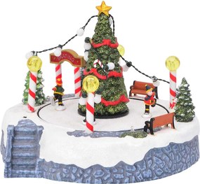 vidaXL Διακόσμηση Χριστουγεννιάτικου Χωριού Πολύχρωμο Πλαστικό