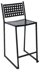 WOODWELL CAPRICE Σκαμπό BAR-Pro με Πλάτη Στοιβαζόμενο, Μέταλλο Βαφή Μαύρο 46x53x74/102cm Ε5148