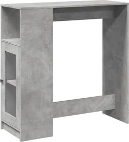vidaXL Τραπέζι Μπαρ με Ράφια Γκρι Σκυρ. 101x40x103,5 εκ Επεξεργ. Ξύλο