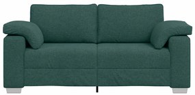 vidaXL Καναπές 140cm Σκούρο Πράσινο ύφασμα