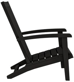 vidaXL Καρέκλα Κήπου Adirondack Μαύρη από Πολυπροπυλένιο