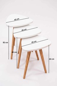 Ζιγκόν (3 Τεμαχίων) Λευκό / Φυσικό MAFAR 45x33x52