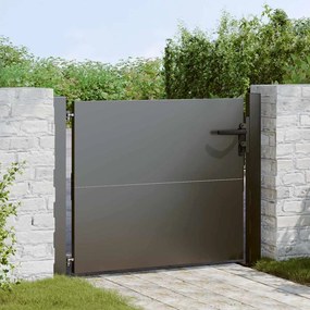 vidaXL Πύλη Κήπου Μαύρο 105 x 100 εκ Ατσάλι με Επικάλυψη Πούδρας