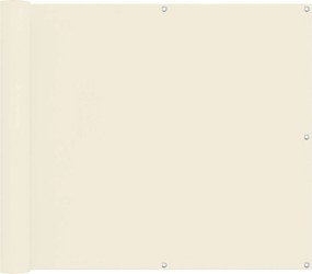 vidaXL Οθόνη Μπαλκονιού Κρεμ 100 x 1000 cm Ύφασμα Όξφορντ
