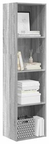 vidaXL Βιβλιοθήκη Γκρι Sonoma 40x30x152 εκ. από Επεξεργ. Ξύλο