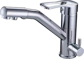 BRUNO μπαταρία πάγκου κουζίνας M54954-355C, τρίοδη, αναμεικτική, ασημί