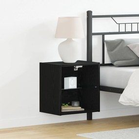 Floating Ράφι vidaXL Μαύρο Δρυς 40x28,5x40 εκ Επεξεργασμένο Ξύλο