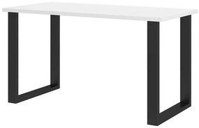 Τραπέζι Tucson 136, Μαύρο, Άσπρο, 75x67x138cm, 38 kg, Πλαστικοποιημένη μοριοσανίδα, Μέταλλο | Epipla1.gr