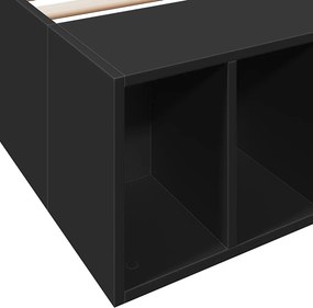 vidaXL Πλαίσιο Κρεβατιού Μαύρο 100x200 εκ. Επεξεργ. Ξύλο