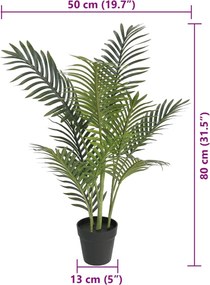 vidaXL Φοίνικας Τεχνητός Πράσινος 80 εκ. από Πολυπροπυλένιο