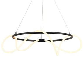 Φωτιστικό Οροφής Kyma ZM36LEDP80BK 60W Led Φ80cm 230cm Black Aca Metal