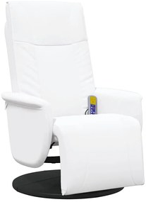 vidaXL Κάθισμα μασάζ Λευκό 71 x 90 x 105 εκ. Τεχνητό Δέρμα