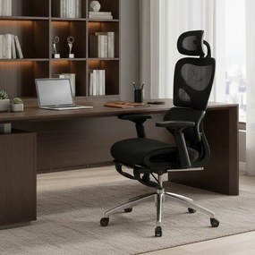 Καρέκλα γραφείου διευθυντή LINUX mesh μαύρο 61x63x117/125