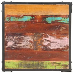 Τραπεζάκι Σαλονιού 60 x 60 x 35 εκ. από Μασίφ Ανακυκλωμένο Ξύλο - Πολύχρωμο