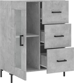vidaXL Ντουλάπι Γκρι Σκυροδέματος 69,5x34x90 εκ. Επεξεργασμένο Ξύλο