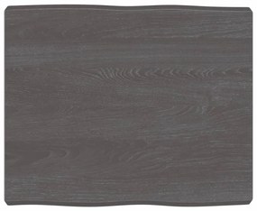 Επιφ Τραπεζιού Αν Καφέ 60x50x(2-6)εκ. Ακατέργ. Μασίφ Ξύλο Δρυός - Καφέ