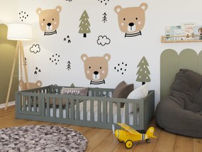 Κρεβάτι  Montessori Kids με Πορτούλα Green  90x200cm  BC50047G  BabyCute