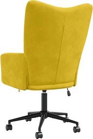vidaXL Πολυθρόνα Relax Κίτρινο Μουσταρδί Βελούδινη