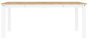 vidaXL Τραπεζαρία Panama Λευκό 180 x 90 x 75 εκ. από Μασίφ Ξύλο Πεύκου