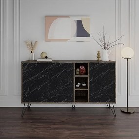 ΜΠΟΥΦΕΣ CLARA MEGAPAP ΧΡΩΜΑ DARK COFFEE - ΜΑΥΡΟ ΕΦΕ ΜΑΡΜΑΡΟΥ 142X35,6X83ΕΚ.