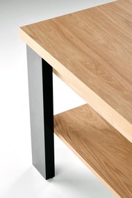 JENNA, c.table, natural hikora / black DIOMMI V-PL-JENNA-LAW-HIKORA/CZARNY