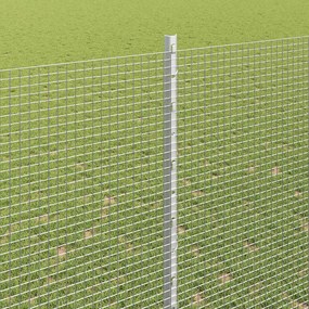 vidaXL Συρματόπλεγμα με Στυλίς 50 x 1,5 m Γαλβανισμένος Χάλυβας Ασημί