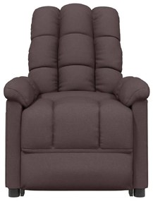 vidaXL Πολυθρόνα Μασάζ Ηλεκτρική Σκούρο Καφέ Υφασμάτινη