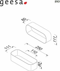 Geesa Frame 8901 White Matt - Επιτοιχο καλάθι - Εταζέρα