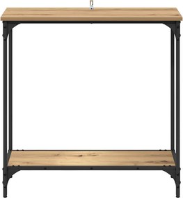 vidaXL Τραπέζι κονσόλας με ράφι artisan δρυς 75 x 30.5 x 75 εκ