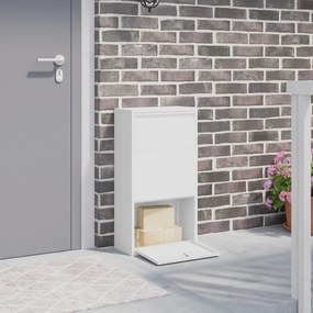 vidaXL Γραμματοκιβώτιο για Πακέτα Λευκό 44x22x82 εκ. Χάλυβας