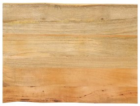 vidaXL Επιφάνεια Τραπεζιού 80x60x3,8 εκ. Live Edge Μασίφ Ξύλο Μάνγκο
