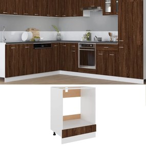 vidaXL Ντουλάπι Φούρνου Lyon Καφέ Δρυς 60x46x81,5 εκ. Επεξεργ. Ξύλο
